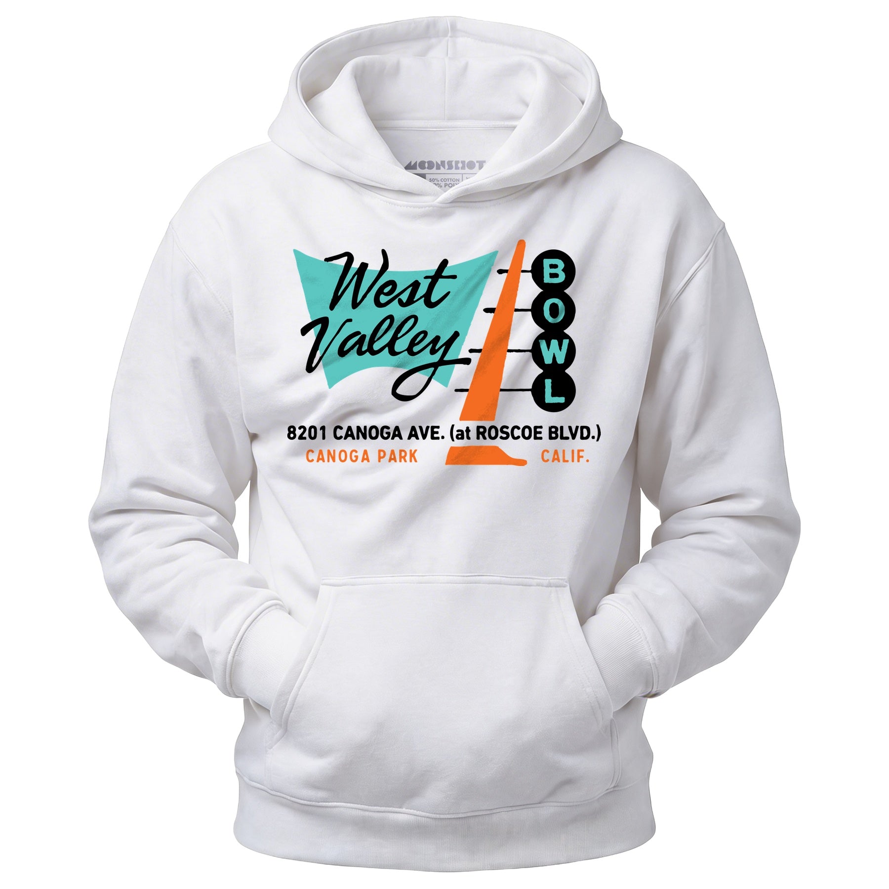 West Valley Bowl - Canoga Park, CA - Vintage Bowling Alley - Unisex Hoodie