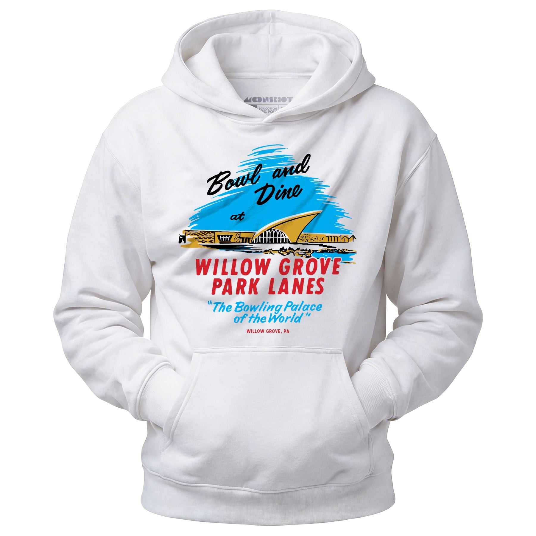 Willow Grove Park Lanes - Willow Grove, PA - Vintage Bowling Alley - Unisex Hoodie