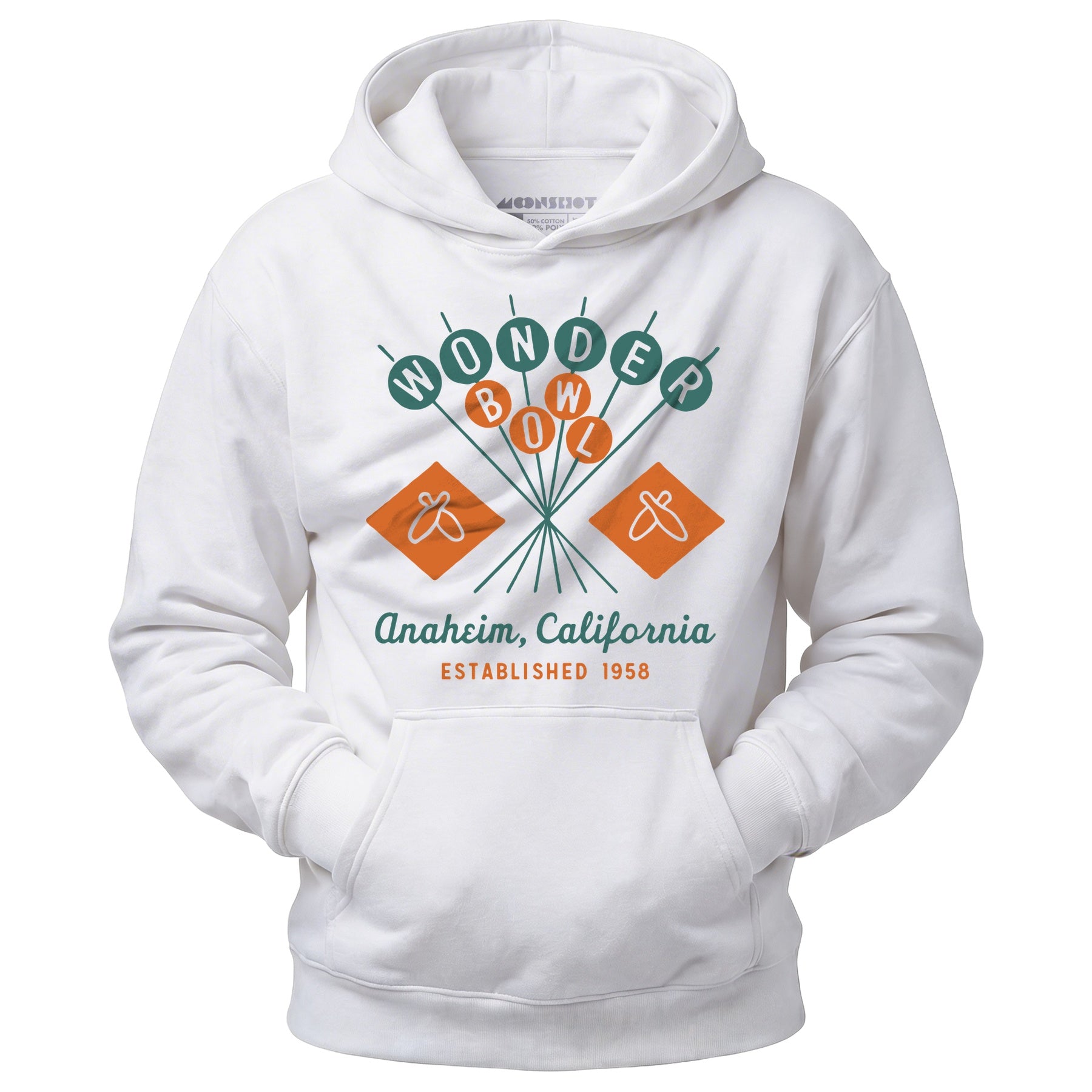 Wonder Bowl - Anaheim, CA - Vintage Bowling Alley - Unisex Hoodie