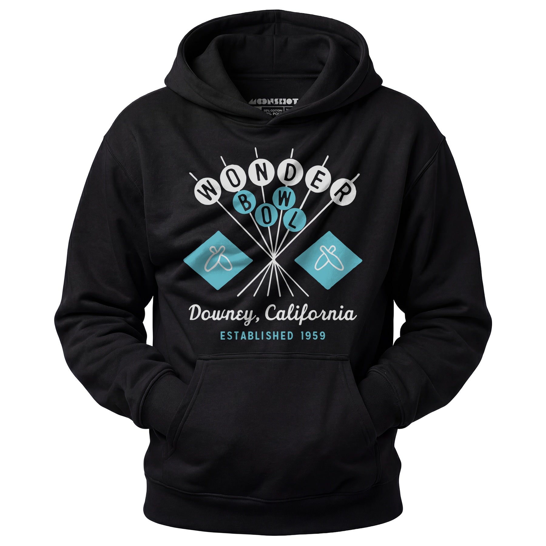Wonder Bowl - Downey, CA - Vintage Bowling Alley - Unisex Hoodie
