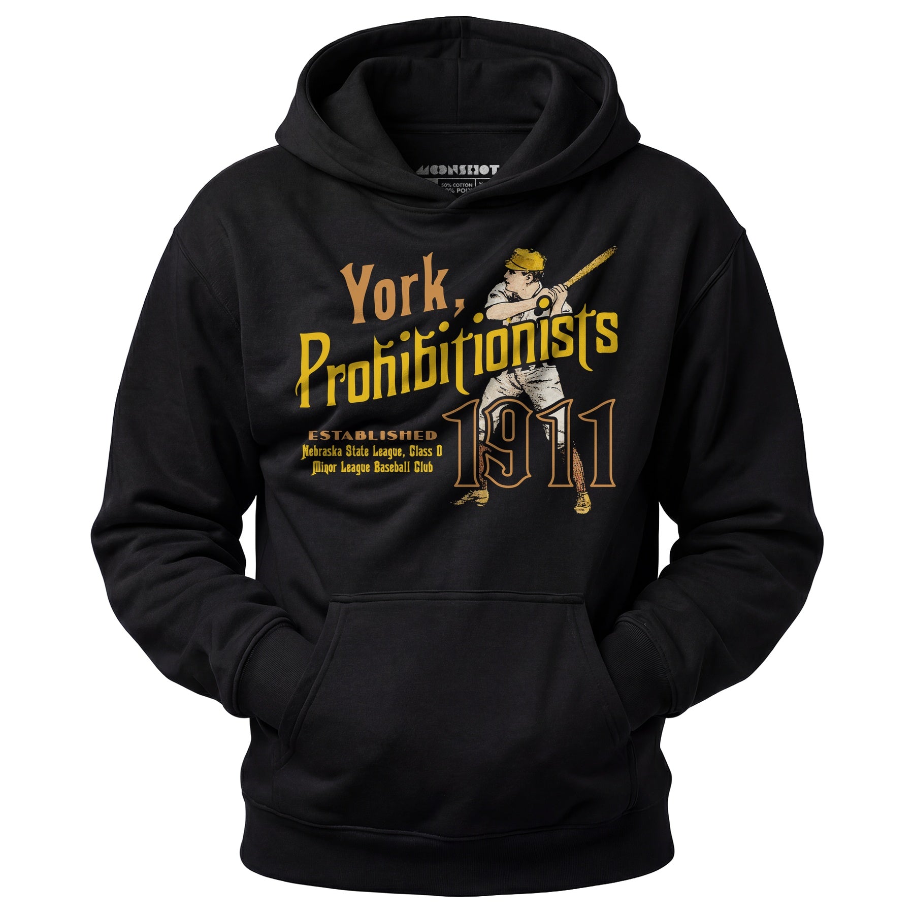 York Prohibitionists - Nebraska - Vintage Defunct Baseball Teams - Unisex Hoodie