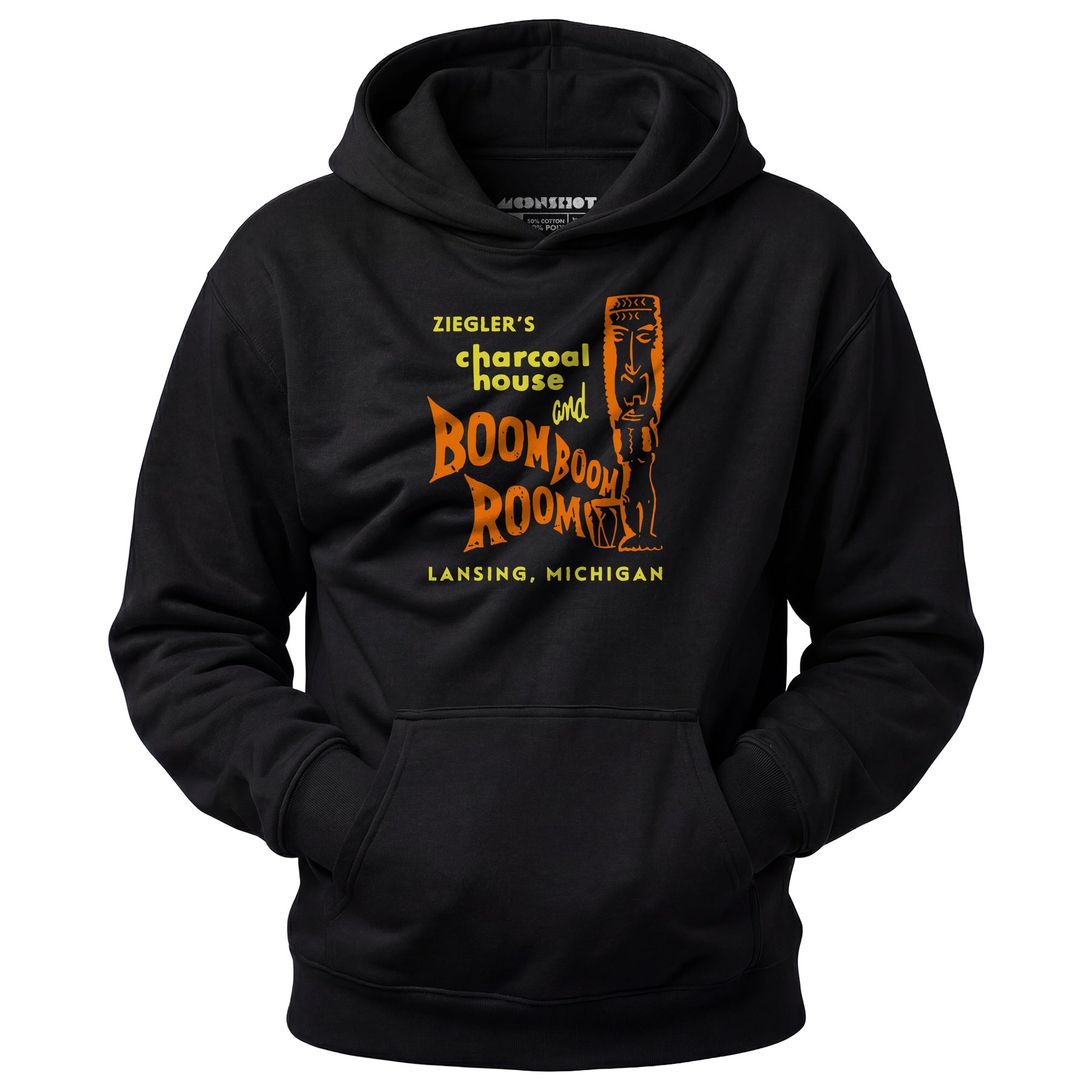 Ziegler's Charcoal House & Boom Boom Room - Lansing, MI - Vintage Tiki Bar - Unisex Hoodie