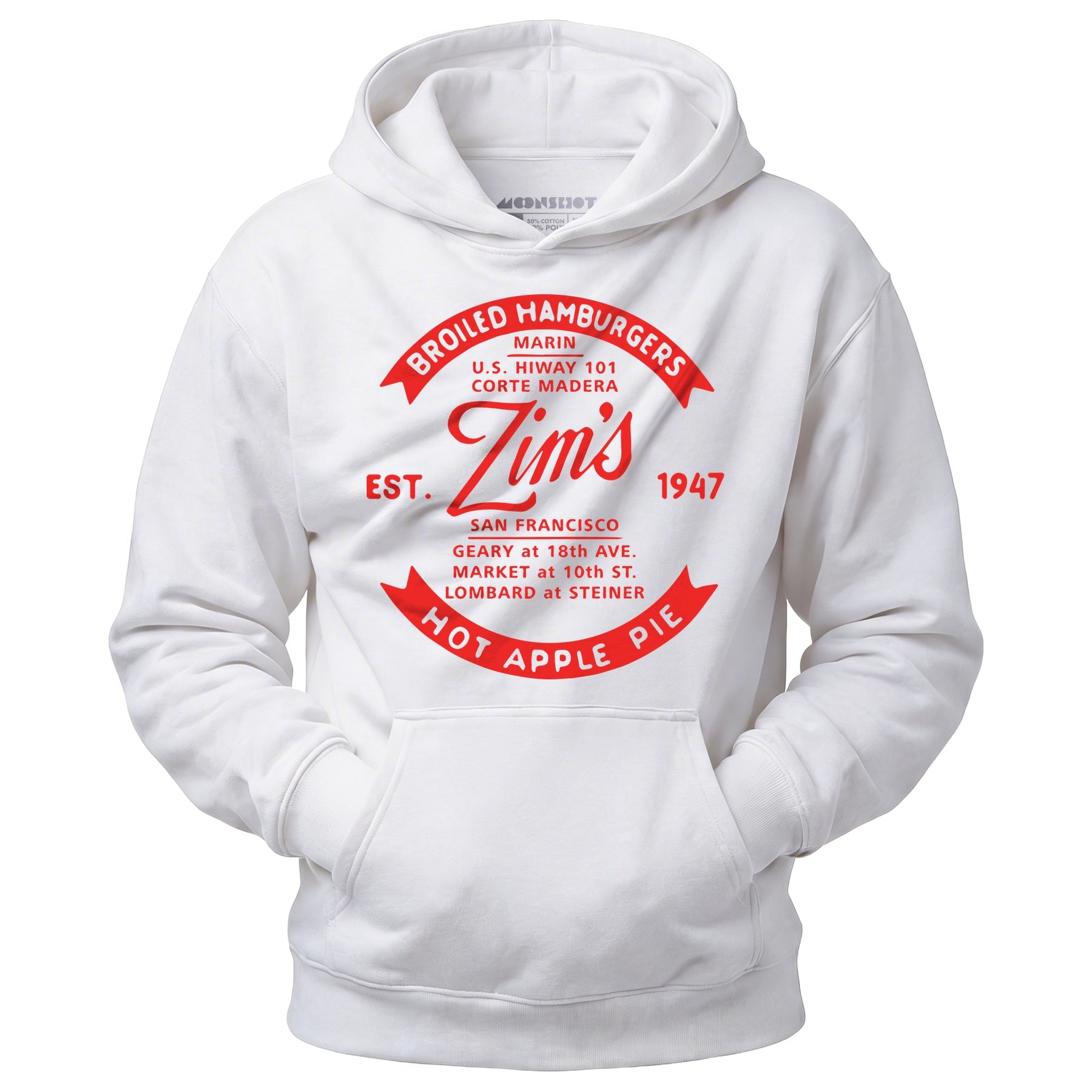 Zim's Hamburgers v4 - San Francisco, CA - Vintage Restaurant - Unisex Hoodie