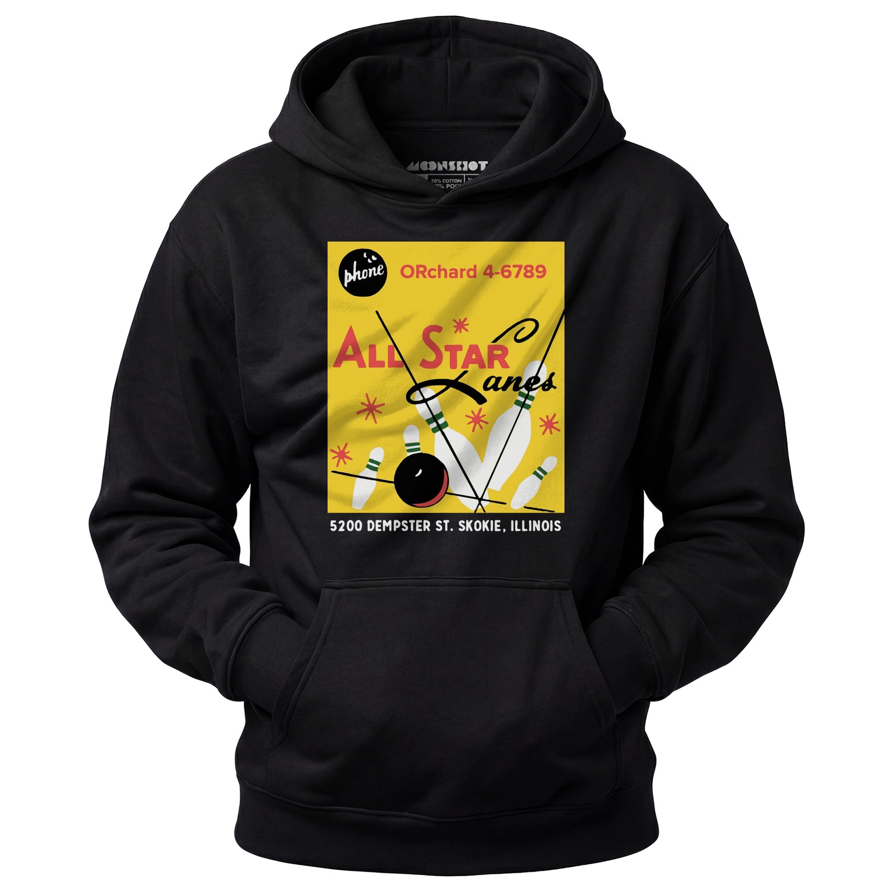 All Star Lanes v2 - St. Skokie, IL - Vintage Bowling Alley - Unisex Hoodie