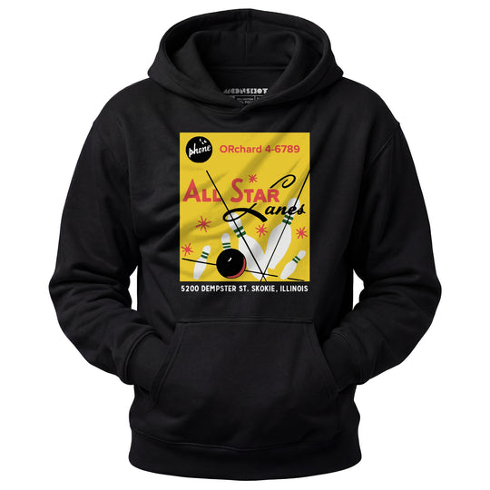 All Star Lanes v2 - St. Skokie, IL - Vintage Bowling Alley - Unisex Hoodie