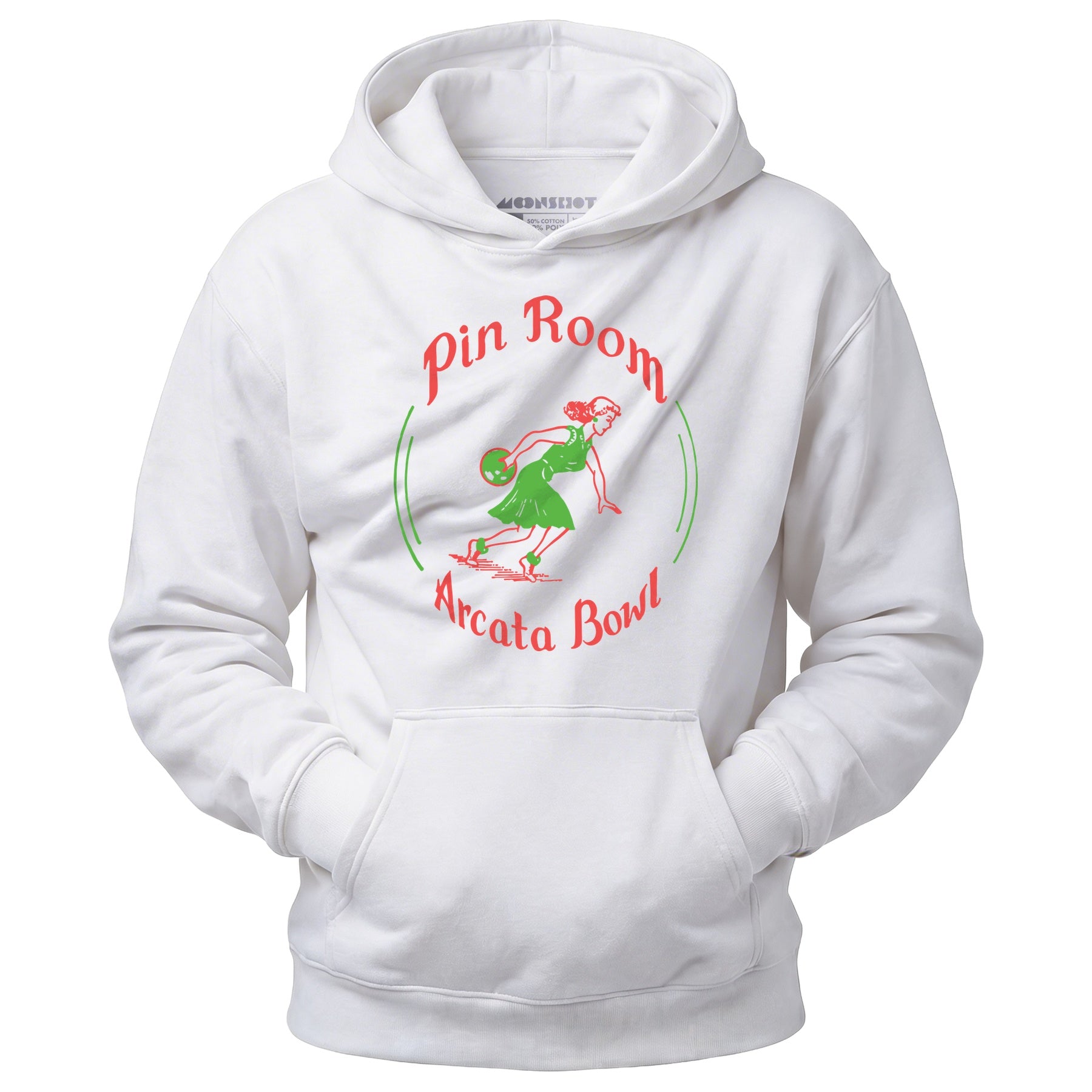 Arcata Bowl Pin Room - Arcata, CA - Vintage Bowling Alley - Unisex Hoodie