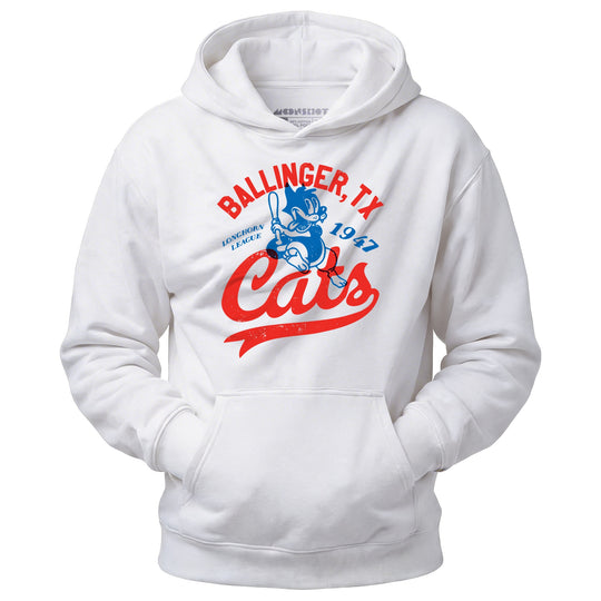 Ballinger Cats - Texas - Vintage Defunct Baseball Teams - Unisex Hoodie