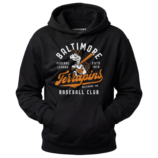 Baltimore Terrapins - Maryland - Vintage Defunct Baseball Teams - Unisex Hoodie