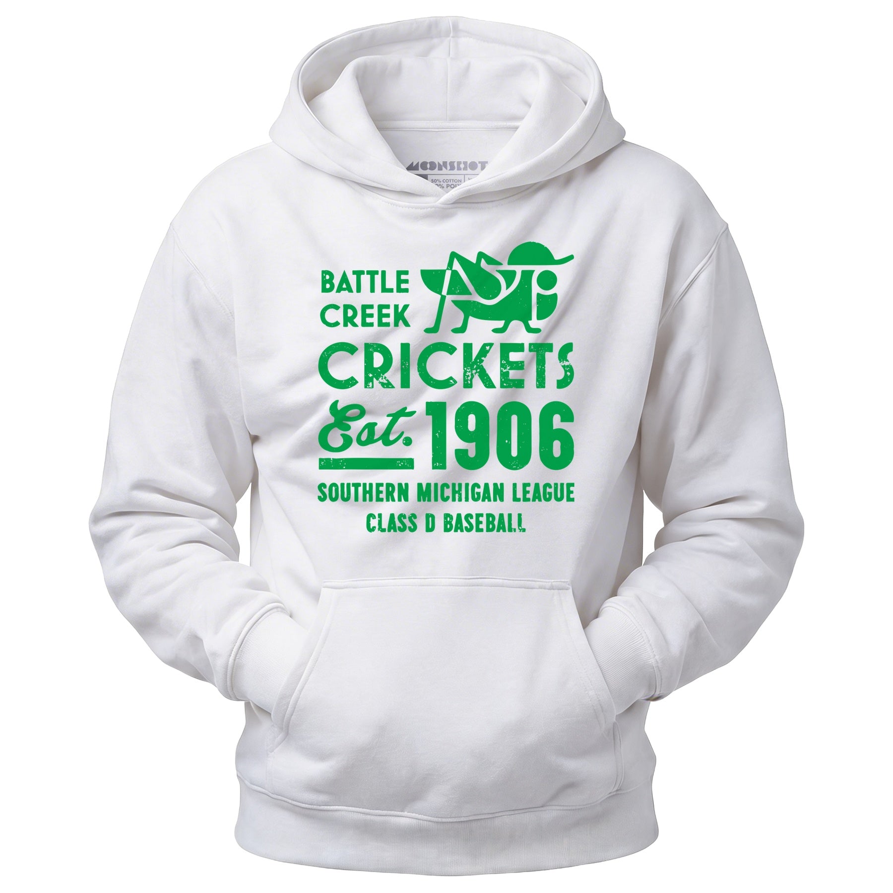 Battle Creek Crickets - Michigan - Vintage Defunct Baseball Teams - Unisex Hoodie