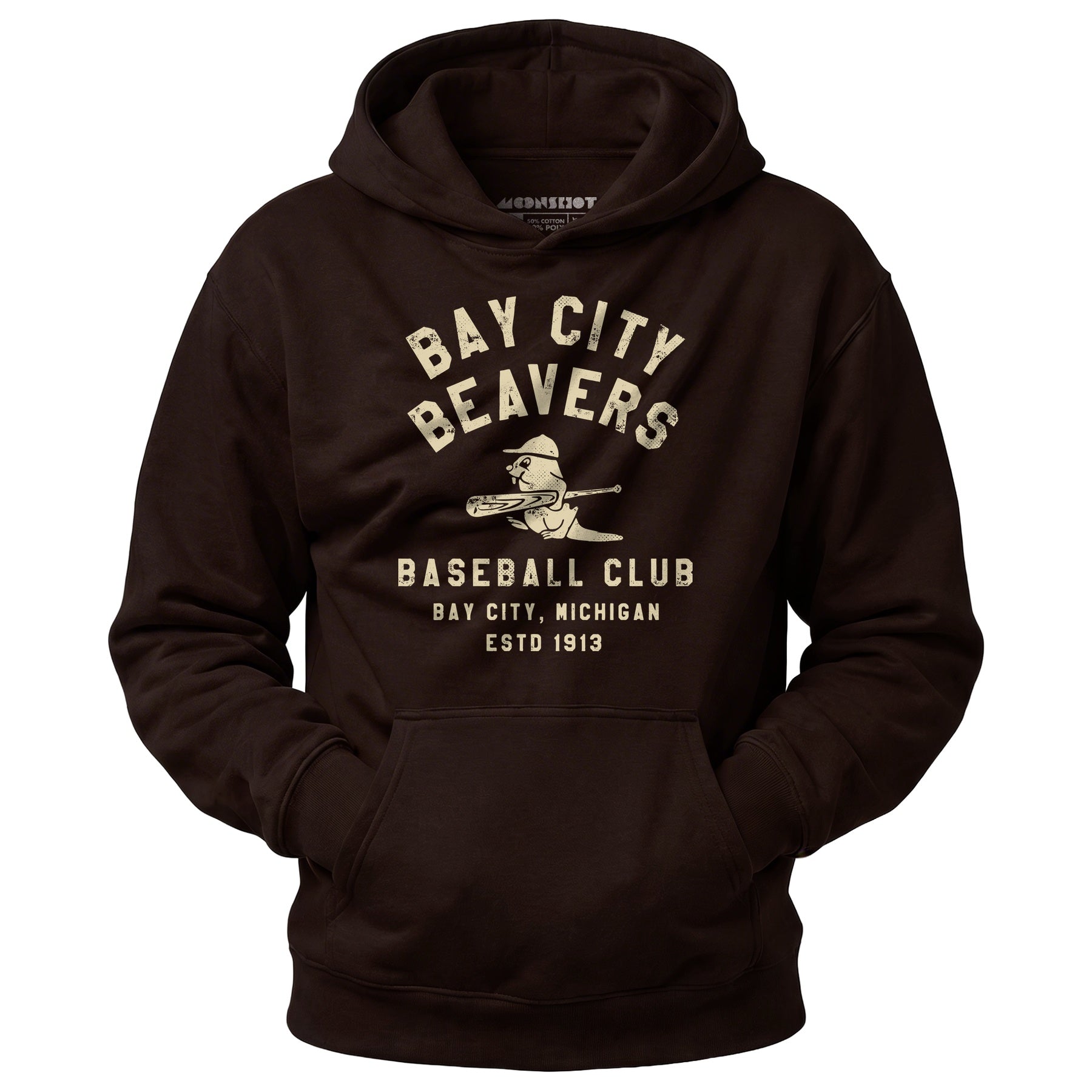 Bay City Beavers - Michigan - Vintage Defunct Baseball Teams - Unisex Hoodie