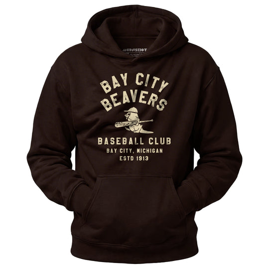 Bay City Beavers - Michigan - Vintage Defunct Baseball Teams - Unisex Hoodie