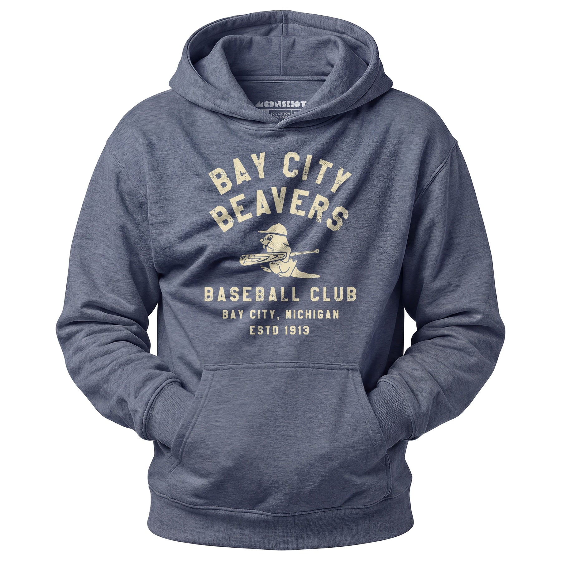 Bay City Beavers - Michigan - Vintage Defunct Baseball Teams - Unisex Hoodie