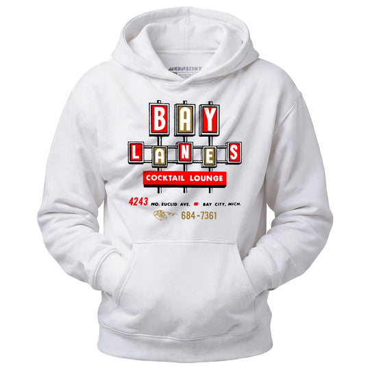 Bay Lanes - Bay City, MI - Vintage Bowling Alley - Unisex Hoodie