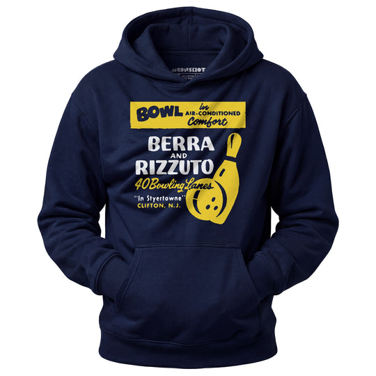 Berra and Rizzuto - Clifton, NJ - Vintage Bowling Alley - Unisex Hoodie