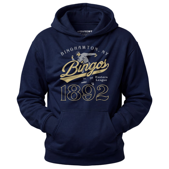 Binghamton Bingos - New York - Vintage Defunct Baseball Teams - Unisex Hoodie