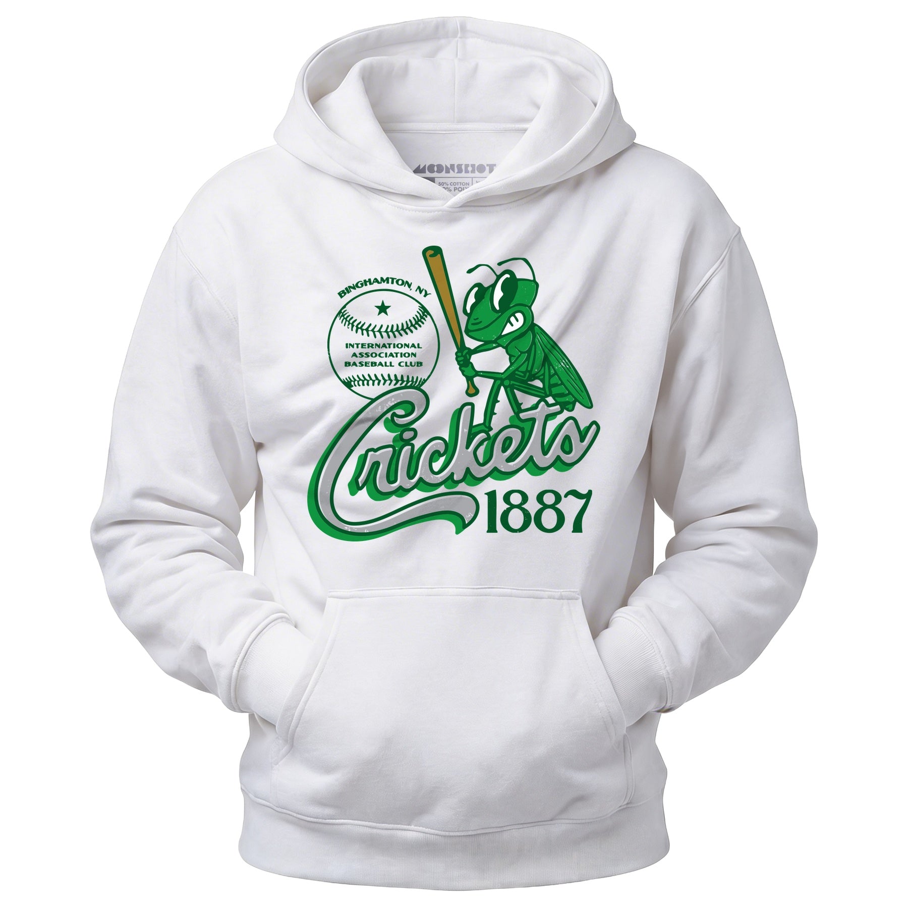 Binghamton Crickets - New York - Vintage Defunct Baseball Teams - Unisex Hoodie