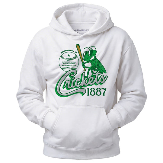 Binghamton Crickets - New York - Vintage Defunct Baseball Teams - Unisex Hoodie