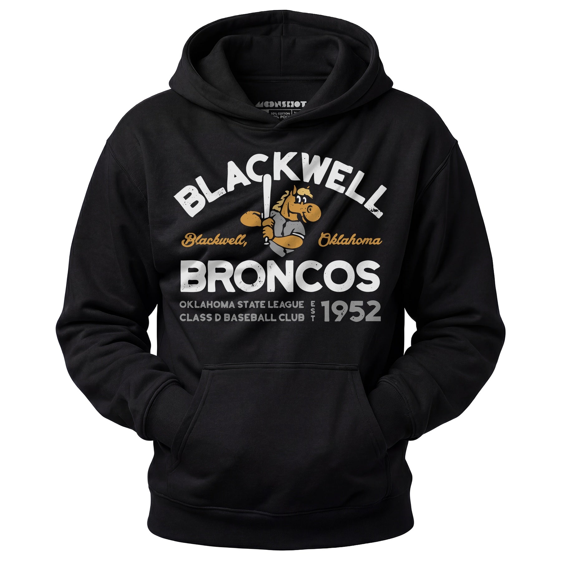 Blackwell Broncos - Oklahoma - Vintage Defunct Baseball Teams - Unisex Hoodie