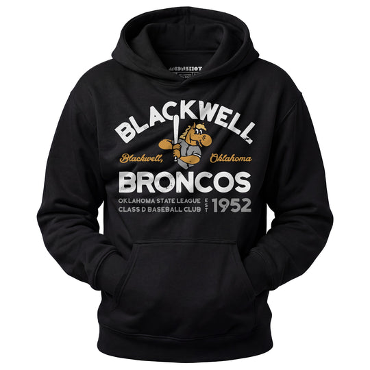 Blackwell Broncos - Oklahoma - Vintage Defunct Baseball Teams - Unisex Hoodie