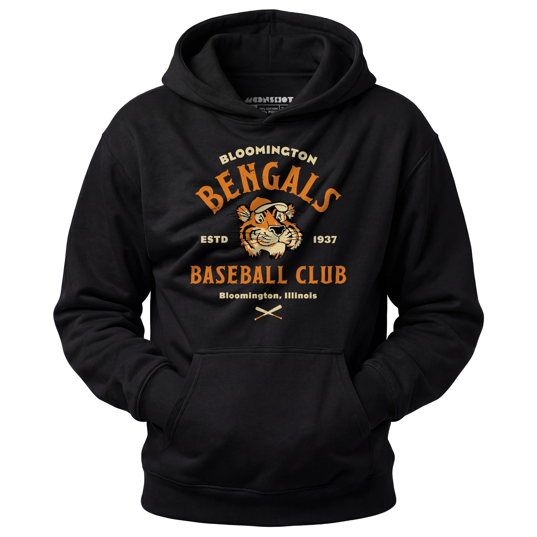 Bloomington Bengals - Illinois - Vintage Defunct Baseball Teams - Unisex Hoodie