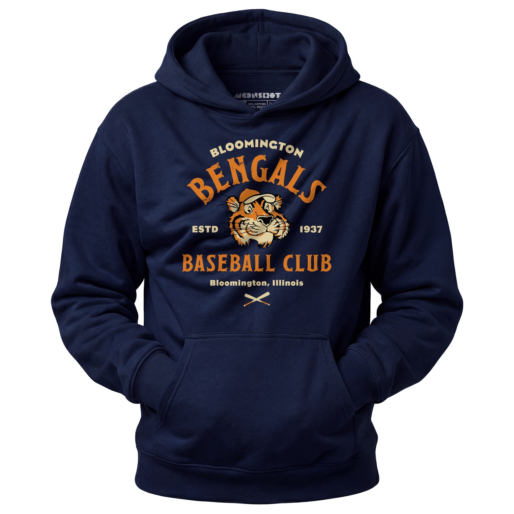 Bloomington Bengals - Illinois - Vintage Defunct Baseball Teams - Unisex Hoodie
