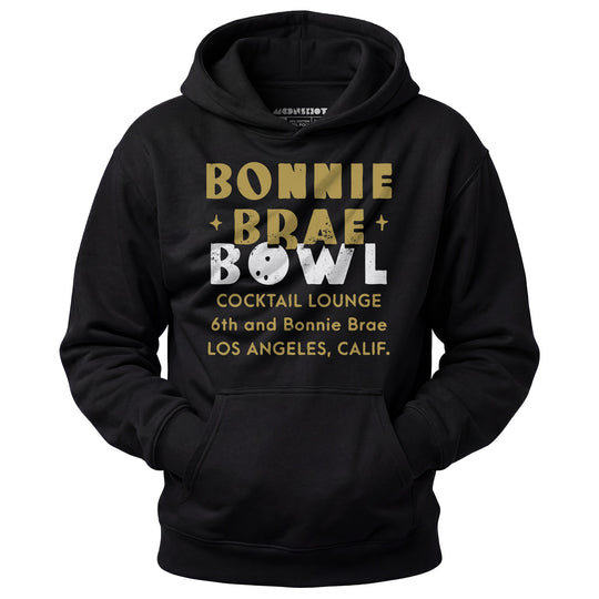 Bonnie Brae Bowl - Los Angeles, CA - Vintage Bowling Alley - Unisex Hoodie