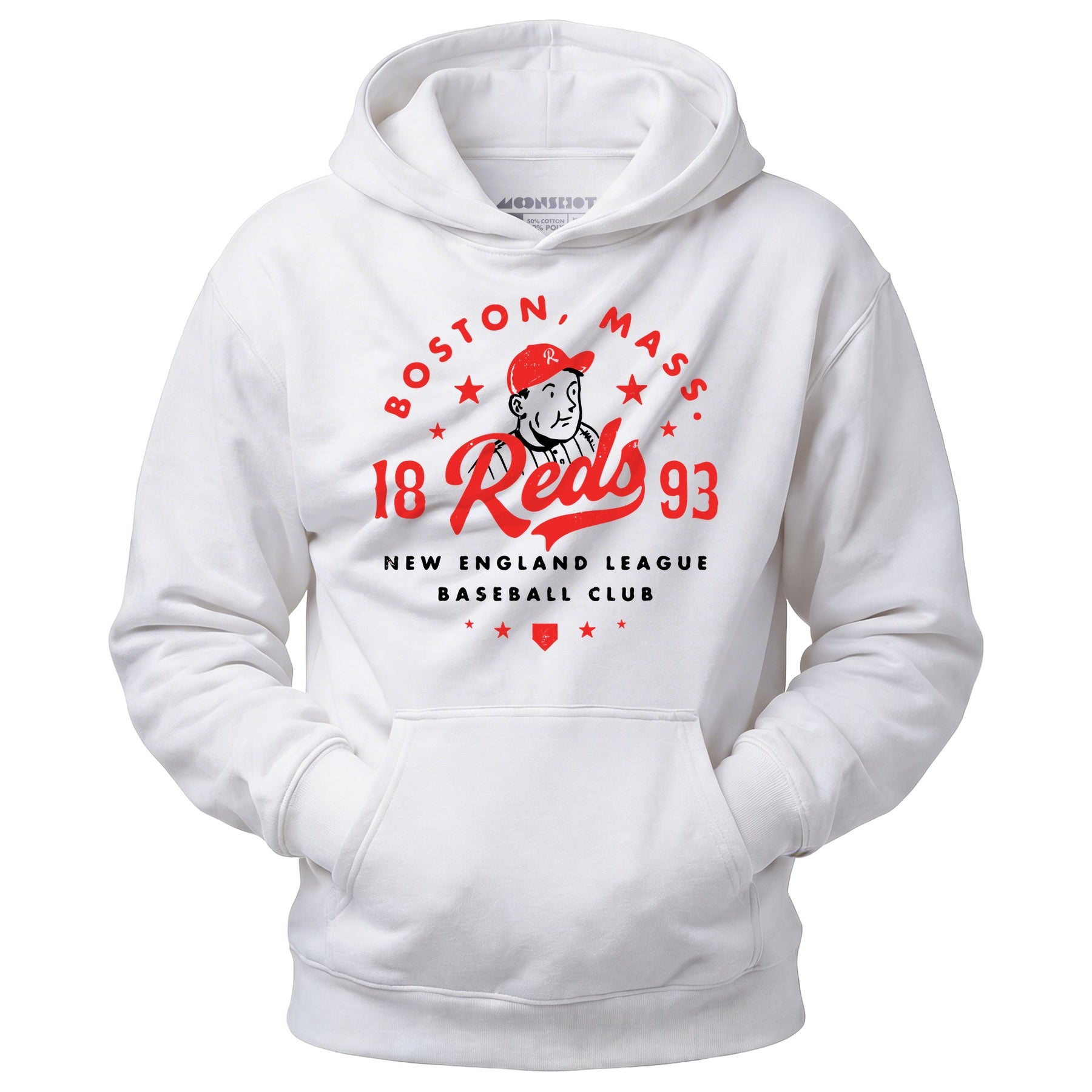 Boston Reds - Massachusetts - Vintage Defunct Baseball Teams - Unisex Hoodie