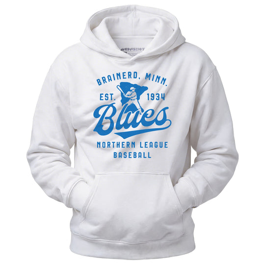 Brainerd Blues - Minnesota - Vintage Defunct Baseball Teams - Unisex Hoodie