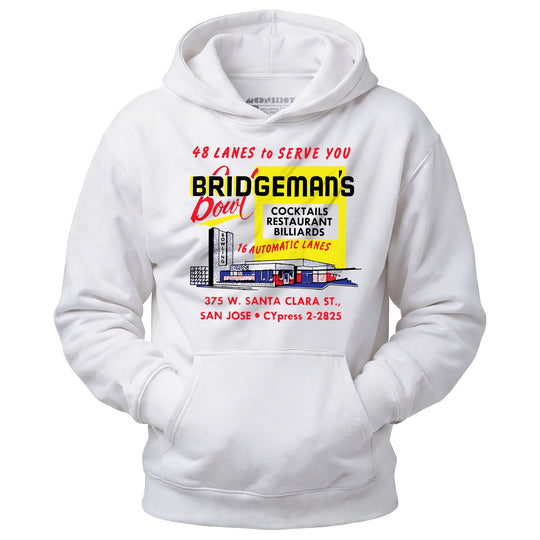 Bridgeman's Bowl - San Jose, CA - Vintage Bowling Alley - Unisex Hoodie