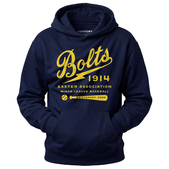Bridgeport Bolts - Connecticut - Vintage Defunct Baseball Teams - Unisex Hoodie