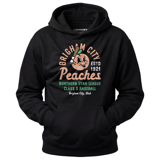 Brigham City Peaches - Utah - Vintage Defunct Baseball Teams - Unisex Hoodie