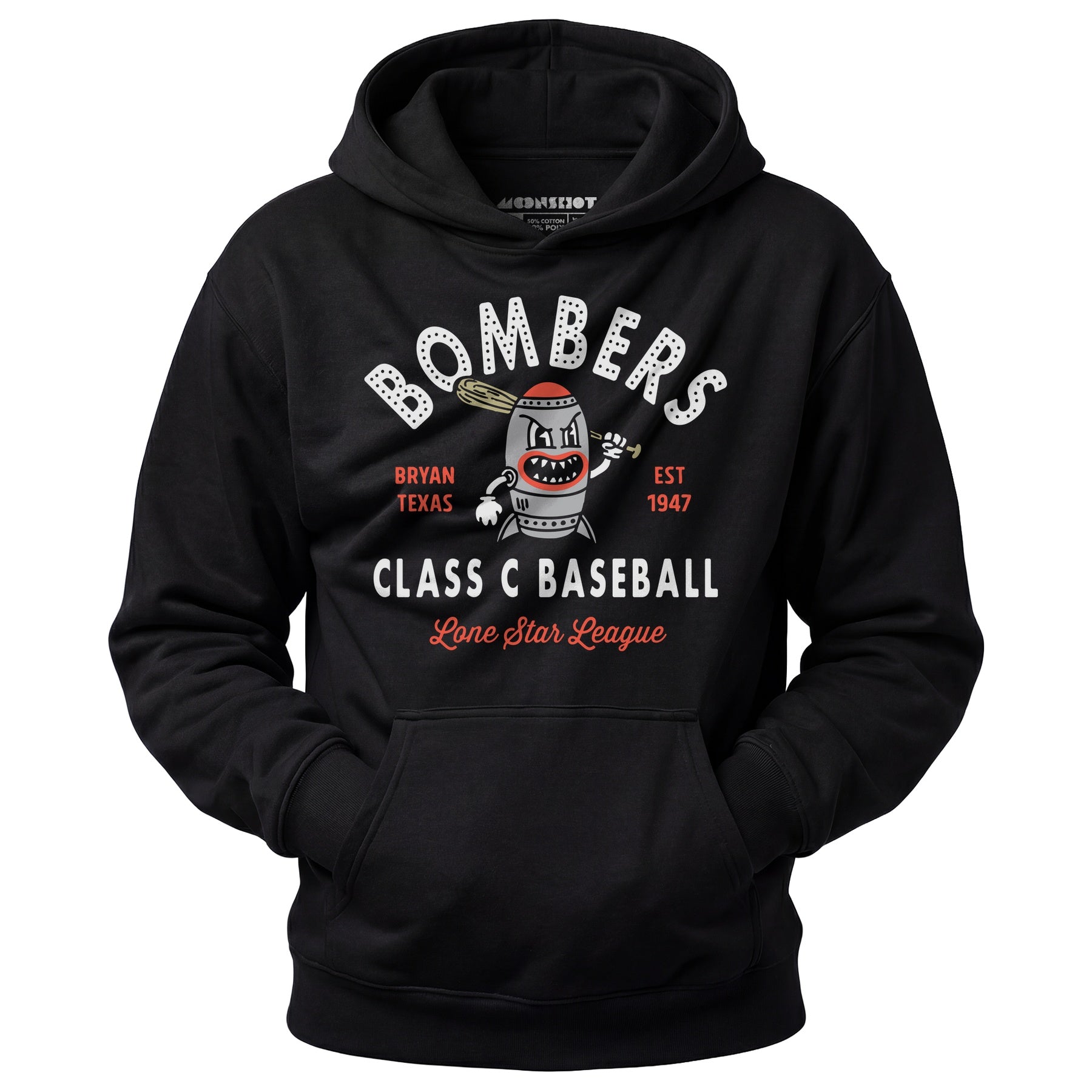 Bryan Bombers - Texas - Vintage Defunct Baseball Teams - Unisex Hoodie