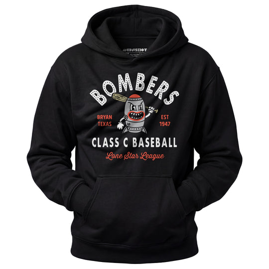 Bryan Bombers - Texas - Vintage Defunct Baseball Teams - Unisex Hoodie