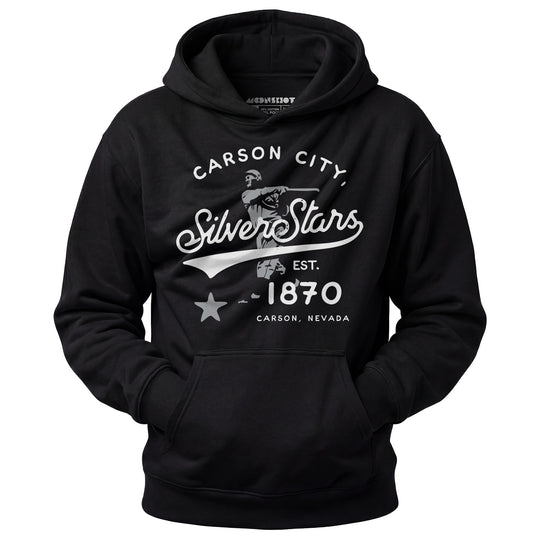 Carson City Silver Stars - Nevada - Vintage Defunct Baseball Teams - Unisex Hoodie