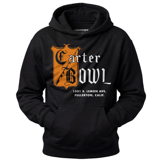 Carter Bowl - Fullerton, CA - Vintage Bowling Alley - Unisex Hoodie