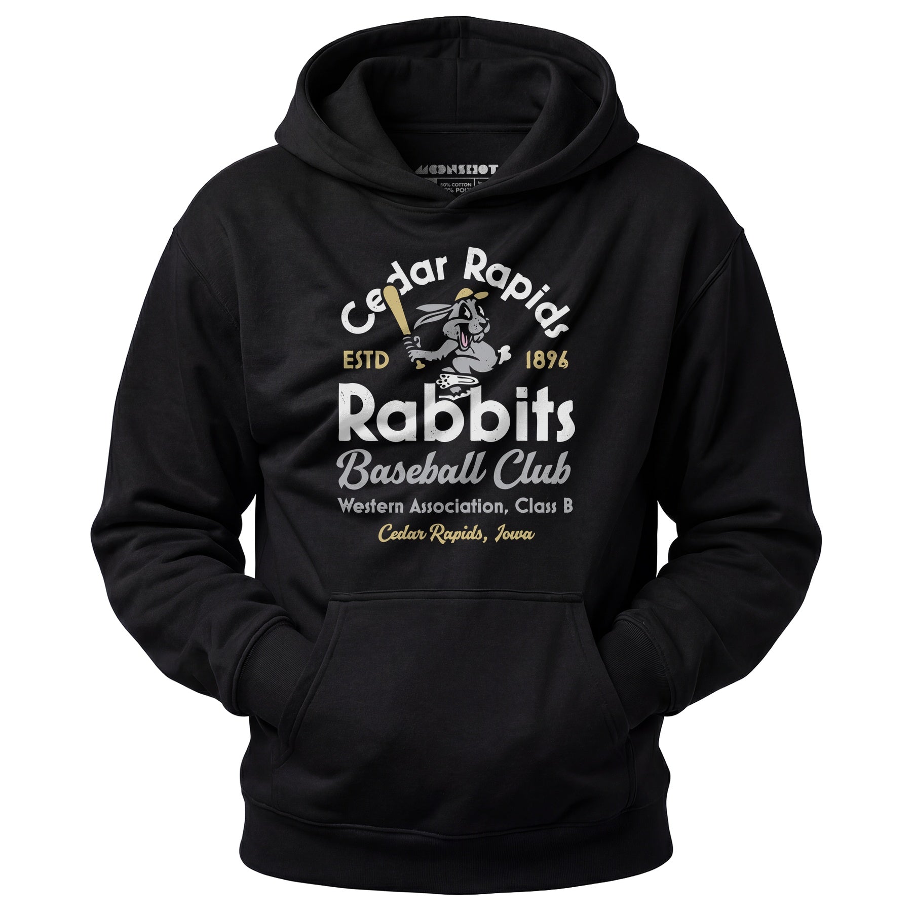 Cedar Rapids Rabbits - Iowa - Vintage Defunct Baseball Teams - Unisex Hoodie