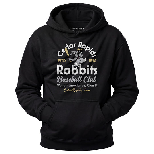 Cedar Rapids Rabbits - Iowa - Vintage Defunct Baseball Teams - Unisex Hoodie