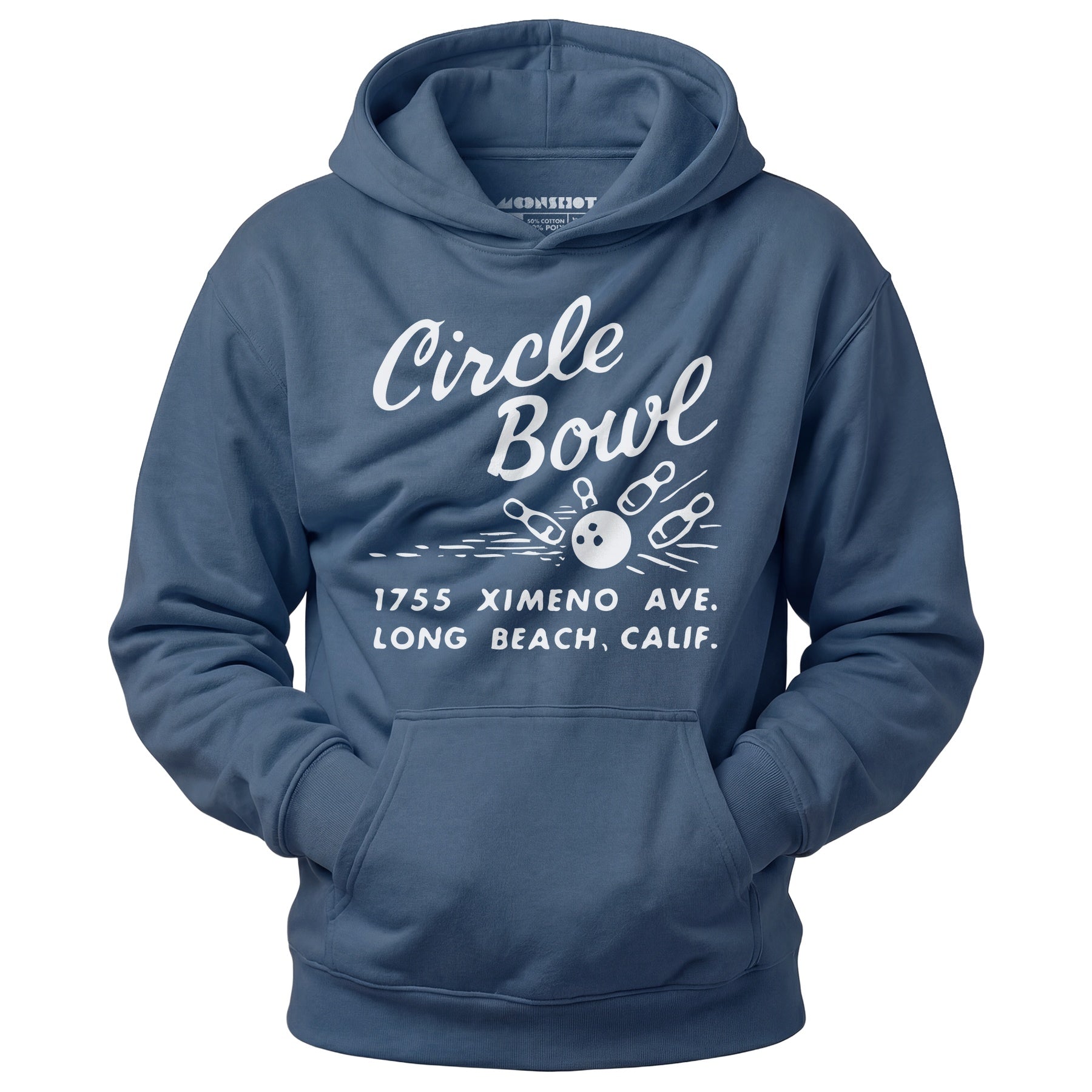 Circle Bowl - Long Beach, CA - Vintage Bowling Alley - Unisex Hoodie