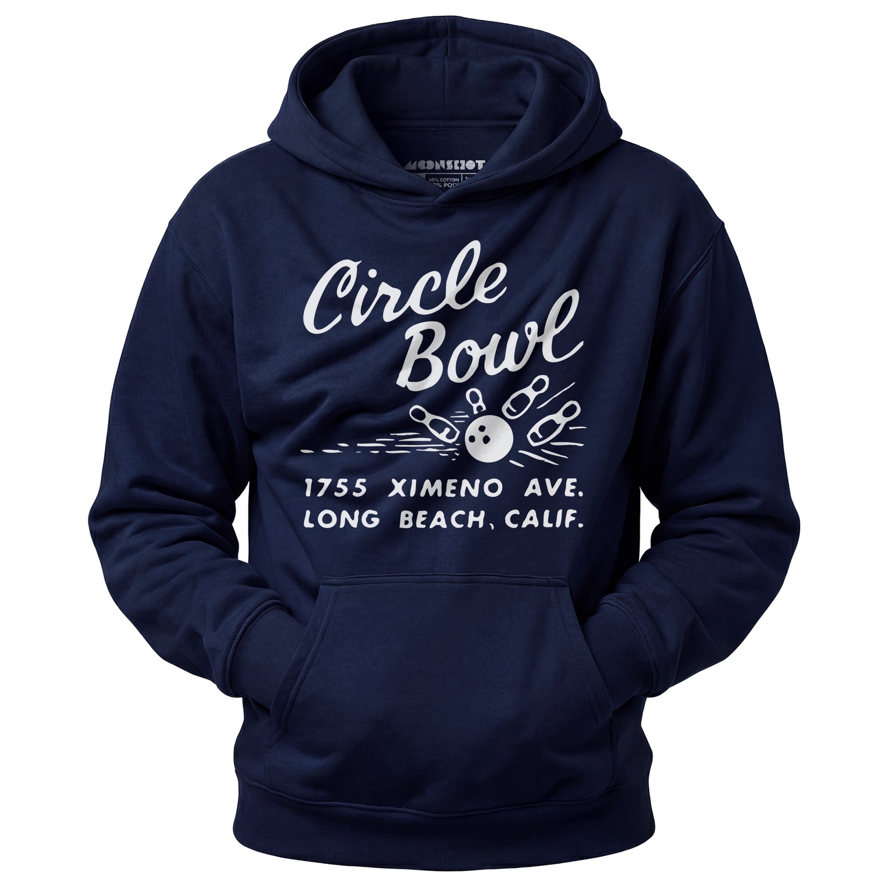 Circle Bowl - Long Beach, CA - Vintage Bowling Alley - Unisex Hoodie