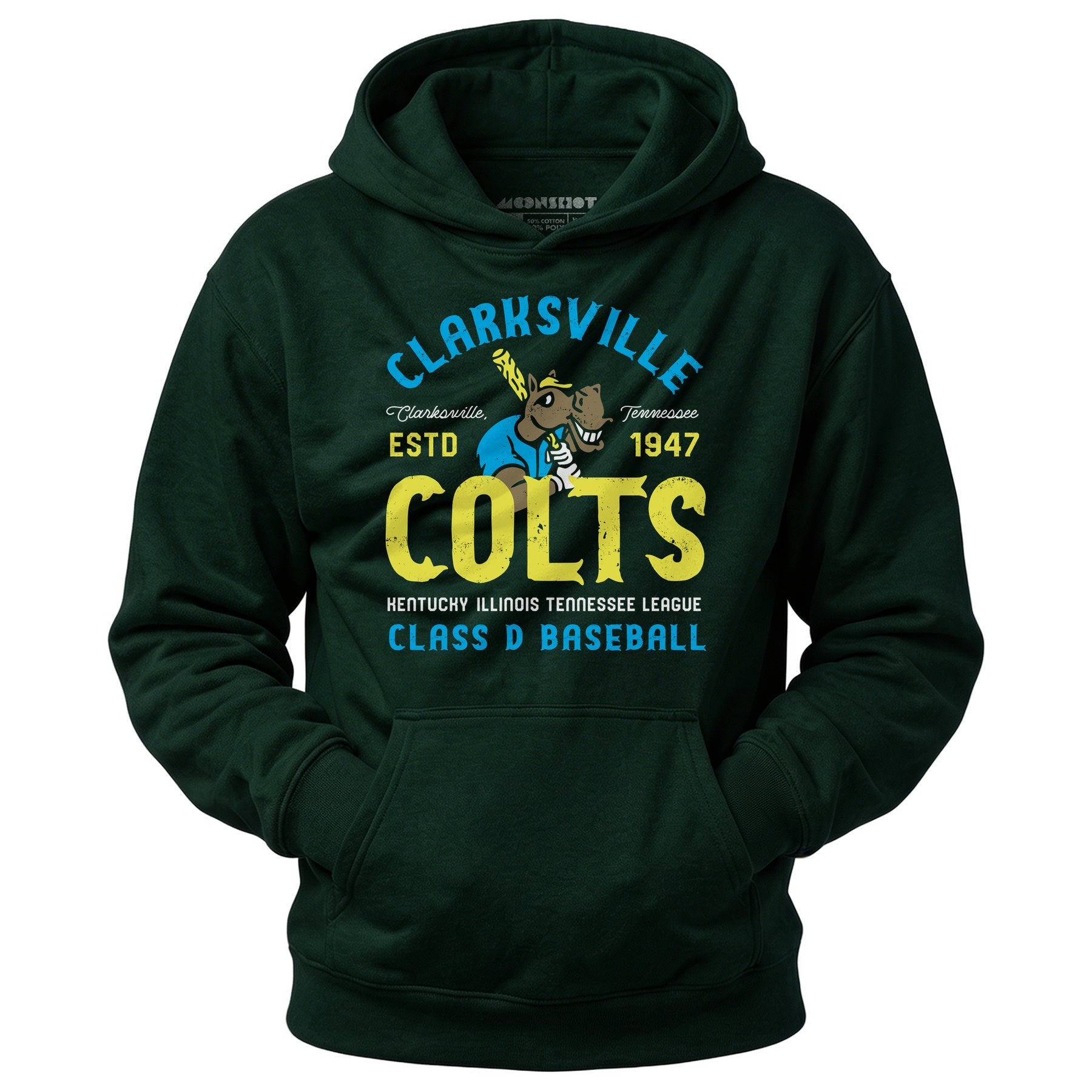 Clarksville Colts - Tennessee - Vintage Defunct Baseball Teams - Unisex Hoodie