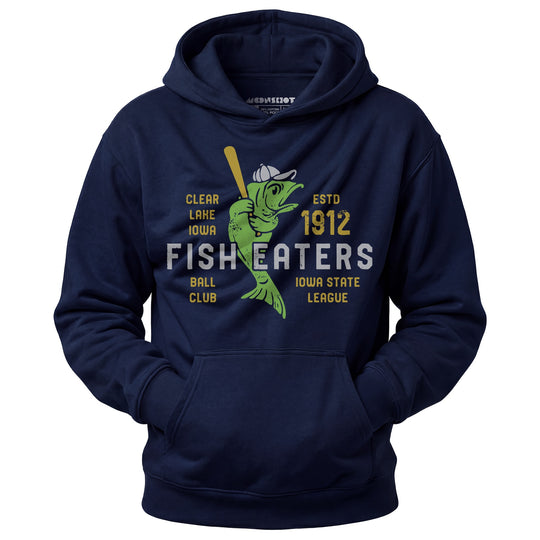 Clear Lake Fish Eaters - Iowa - Vintage Defunct Baseball Teams - Unisex Hoodie