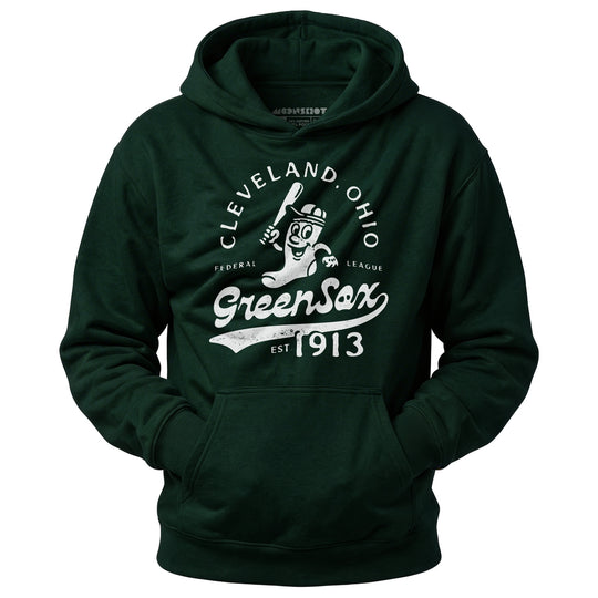 Cleveland Green Sox - Ohio - Vintage Defunct Baseball Teams - Unisex Hoodie