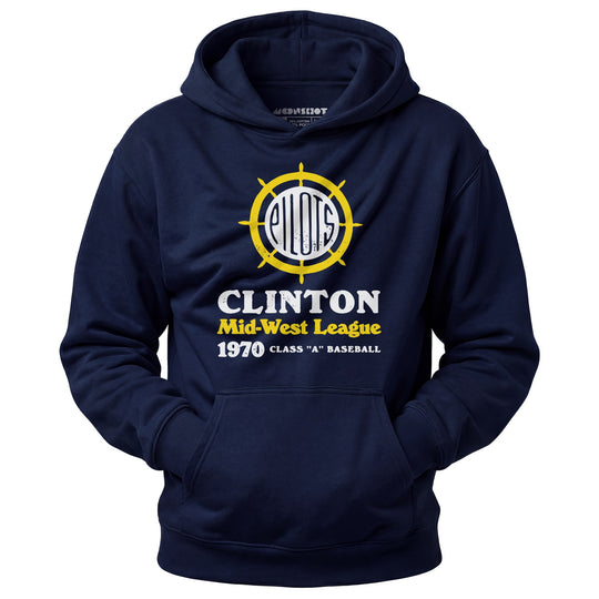 Clinton Pilots - Iowa - Vintage Defunct Baseball Teams - Unisex Hoodie