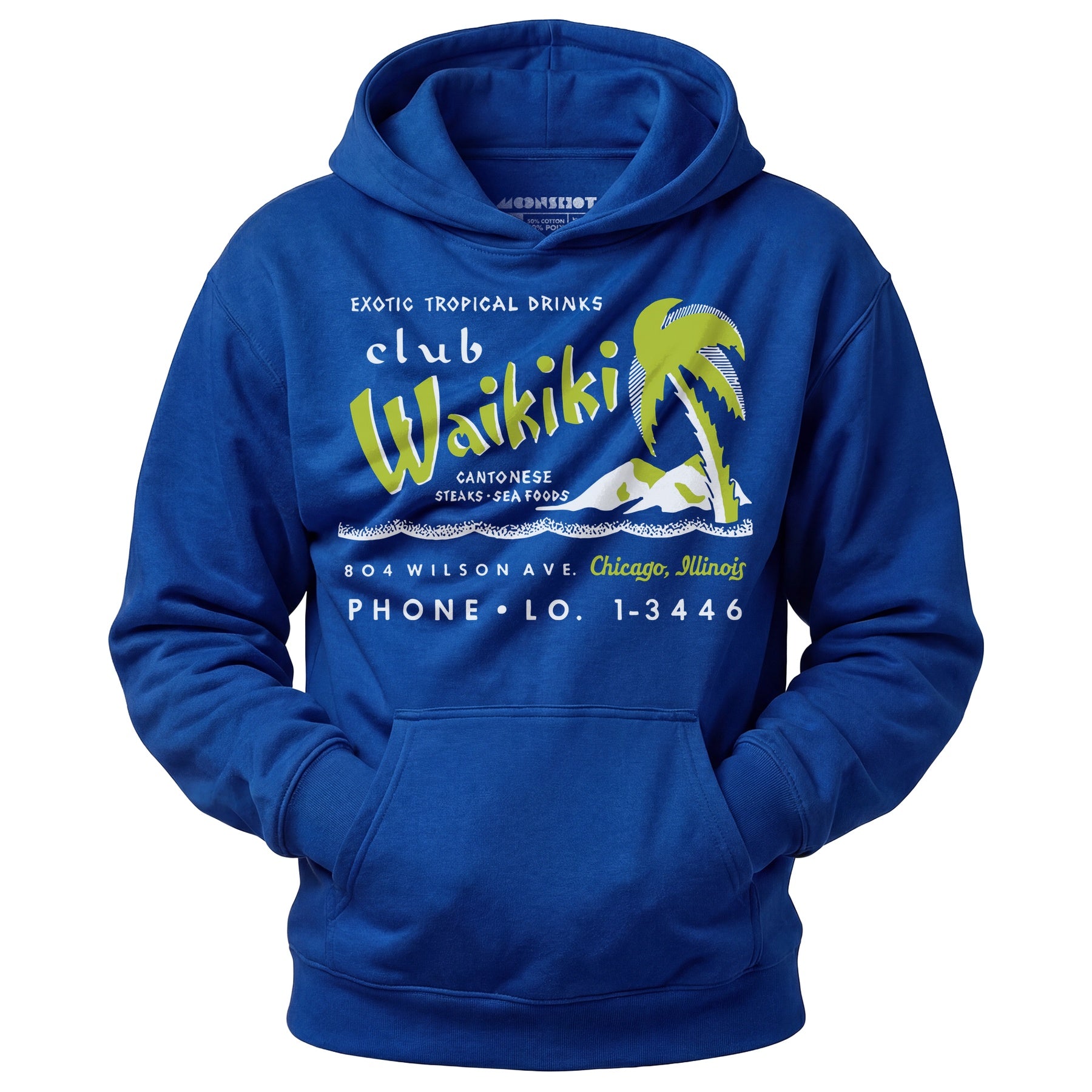 Club Waikiki - Chicago, IL - Vintage Tiki Bar - Unisex Hoodie