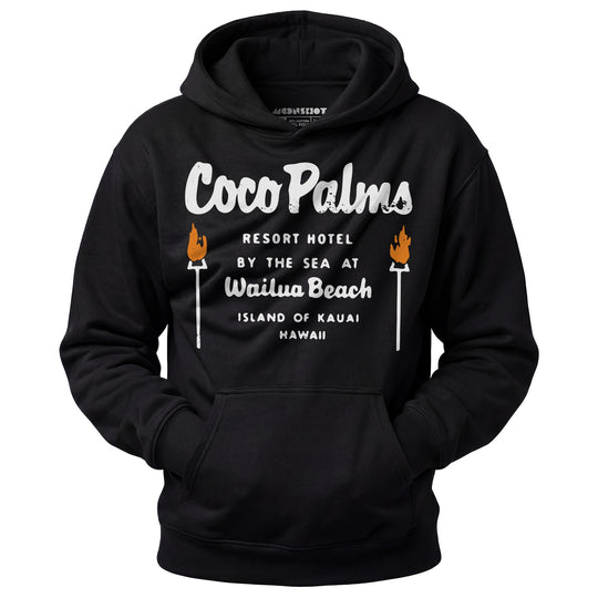 Coco Palms - Hawaii - Vintage Tiki Bar - Unisex Hoodie