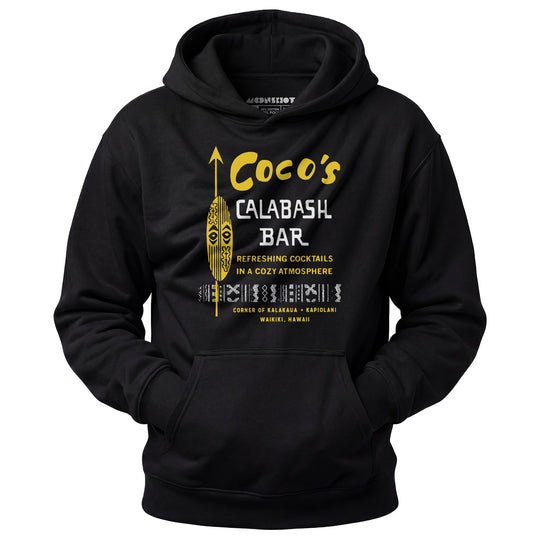 Coco's Calabash Bar - Waikiki, HI - Vintage Tiki Bar - Unisex Hoodie