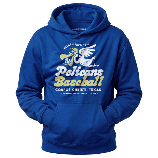 Corpus Christi Pelicans - Texas - Vintage Defunct Baseball Teams - Unisex Hoodie