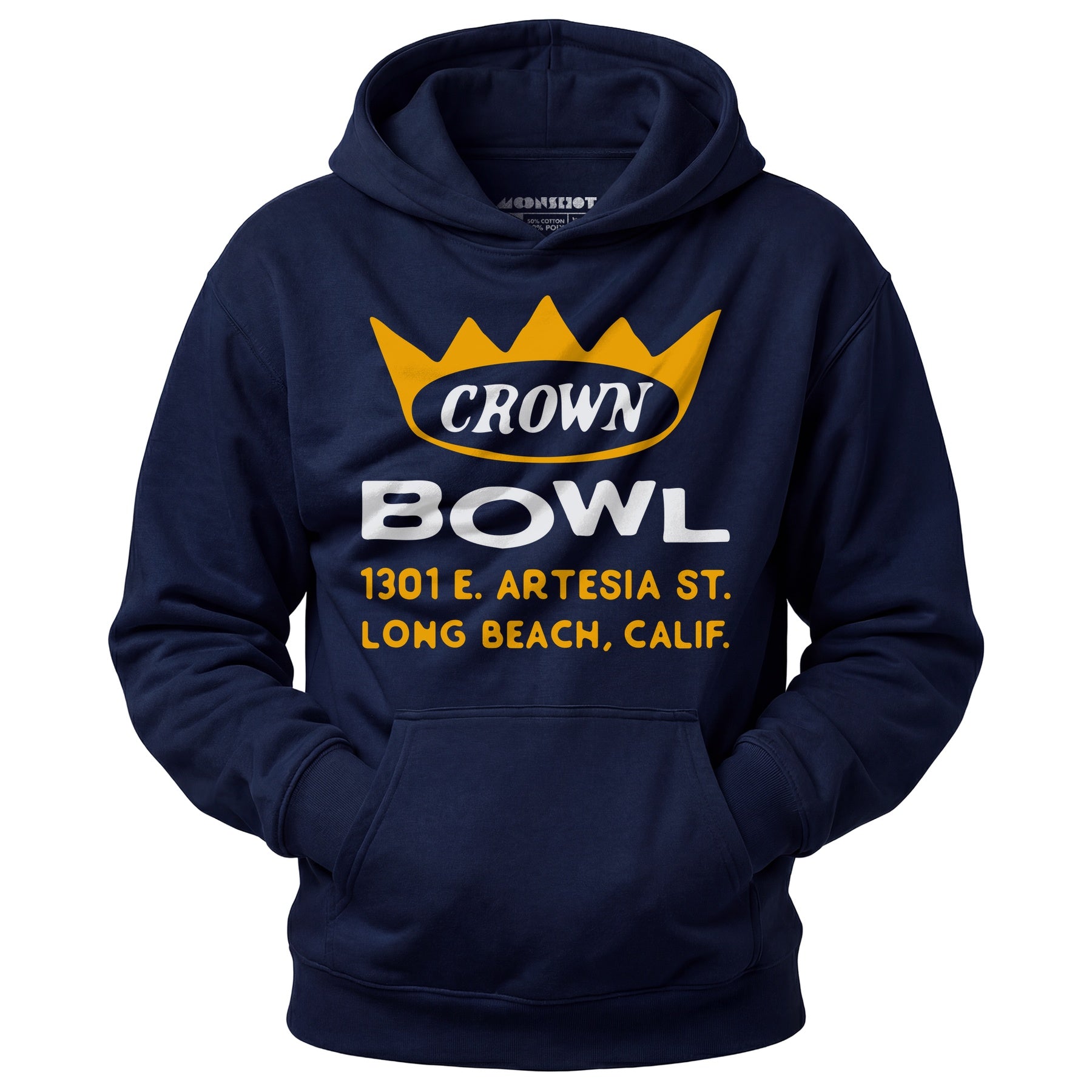 Crown Bowl - Long Beach, CA - Vintage Bowling Alley - Unisex Hoodie