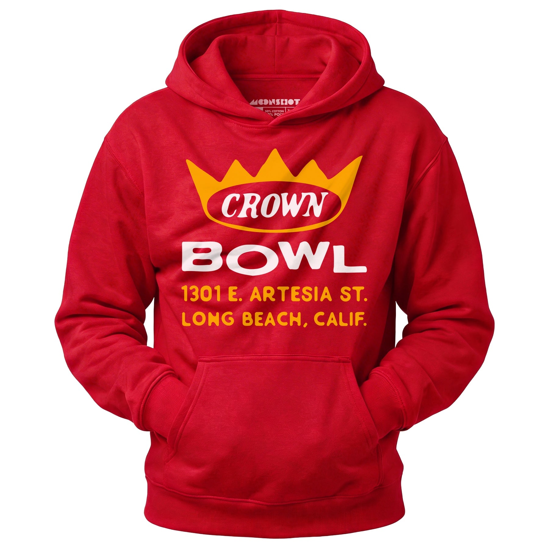 Crown Bowl - Long Beach, CA - Vintage Bowling Alley - Unisex Hoodie