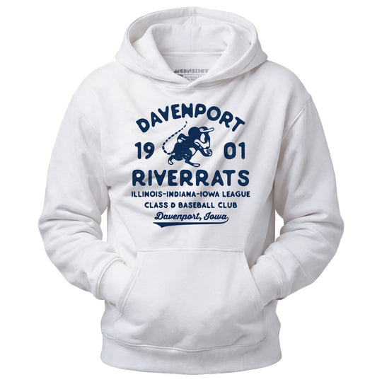 Davenport River Rats - Iowa - Vintage Defunct Baseball Teams - Unisex Hoodie